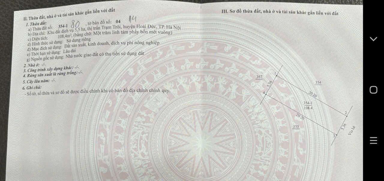 Đất dịch vụ Trạm Trôi, Hoài Đức 108.4m² giá 15.1 tỷ - Đầu tư lý tưởng cho khách sạn, văn phòng!