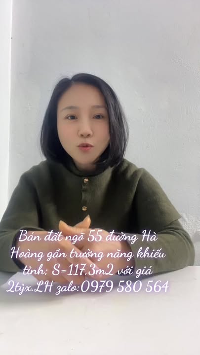 Đất nền ngõ 55 đường Hà Hoàng, phường Trần Phú 117m² - Giá 2 tỷ, vị trí đẹp!