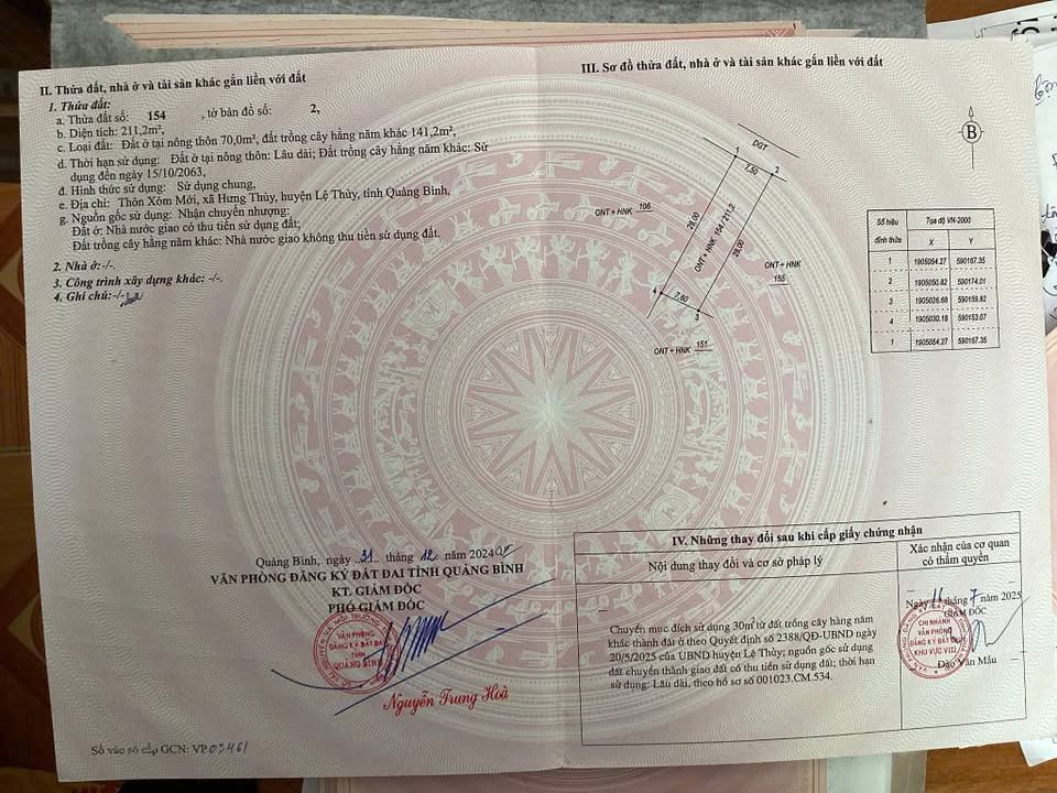 Đất thổ cư Hưng Thủy 211.2m² giá 220 triệu - Đầu tư sinh lời ngay!