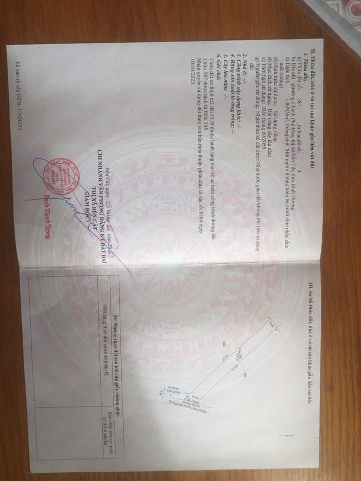 Đất nền Chánh Phú Hòa 1039m² giá 1.6 tỷ - Đường nhựa thuận lợi cho xây dựng!