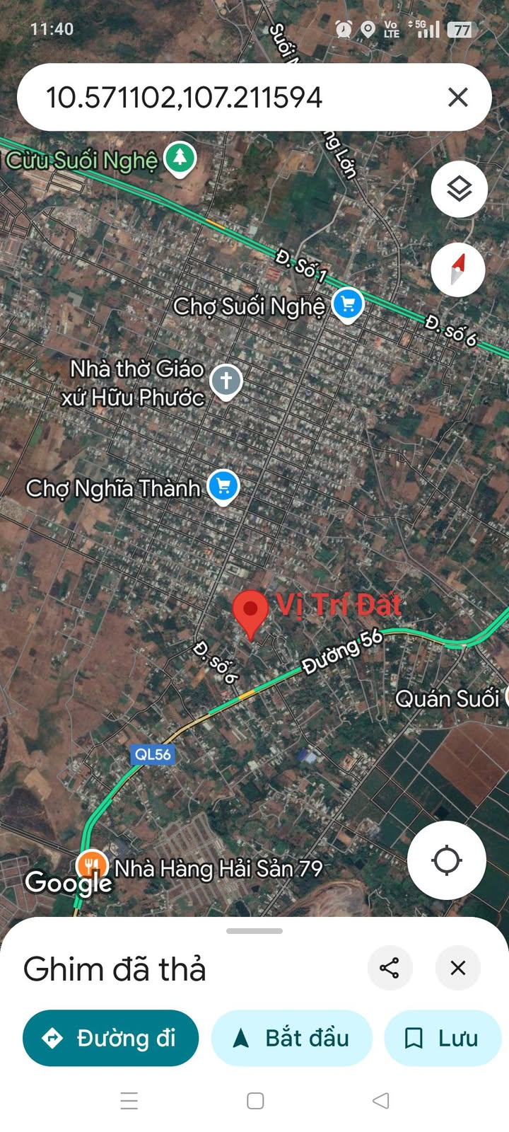 Đất nền Nghĩa Thành, Châu Đức 132m² giá 840 triệu - Sổ hồng riêng, đầu tư sinh lời!