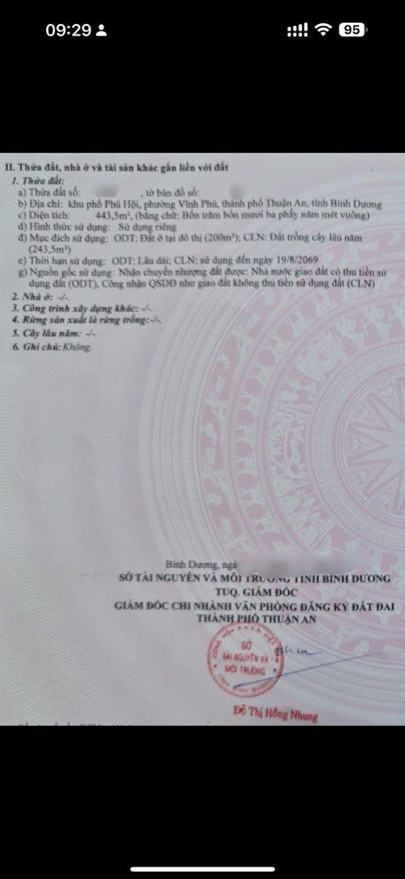 Đất thổ cư Vĩnh Phú 443m² giá 10.926 tỷ - Đầu tư sinh lời không thể bỏ lỡ!