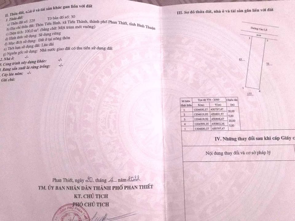 Đất nền KDC Đại Dương Tiến Thành 100m² giá 1.15 tỷ - Đầu tư sinh lời ngay!