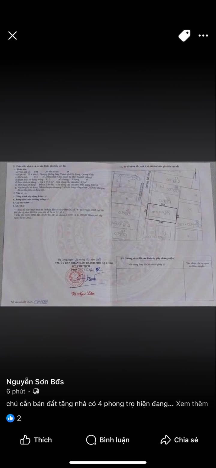 Đất tặng nhà trọ khu phố 1, phường Giếng Đáy, Hạ Long 93m² giá 2.799 tỷ - Dòng tiền ổn định!