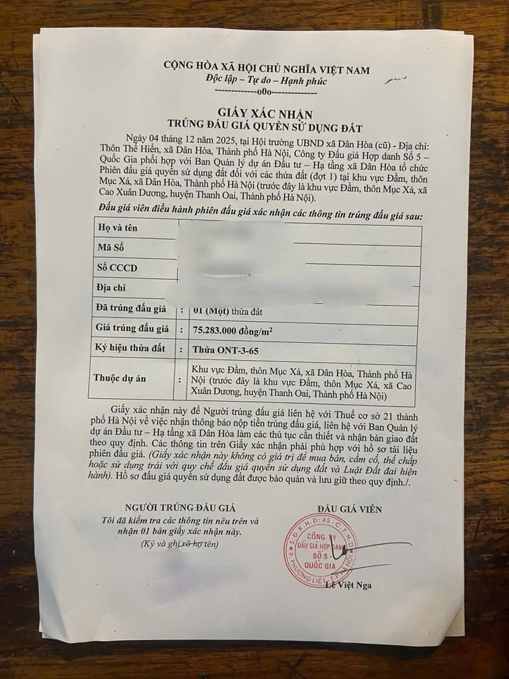 Đất nền lô góc thôn Mục Xá, xã Dân Hòa, 106,4m² giá 8 tỷ - Cơ hội đầu tư sinh lời!