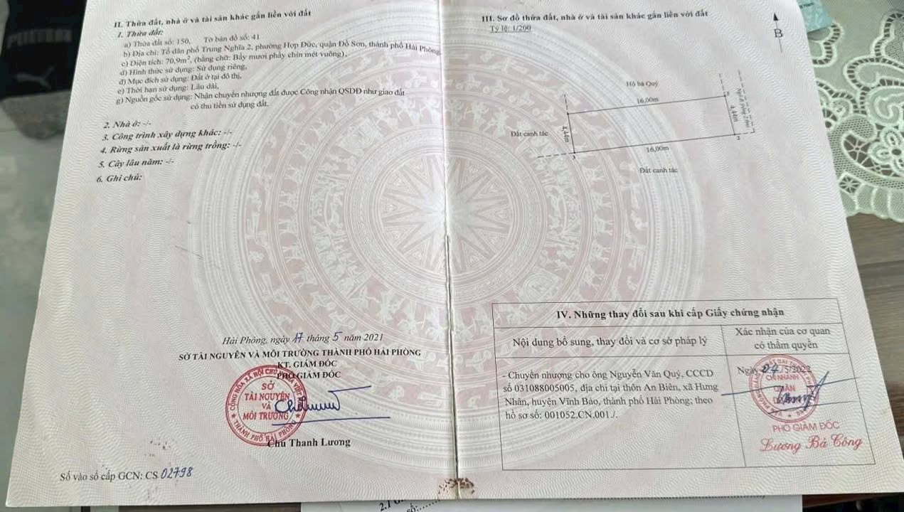 Đất nền Hợp Đức, Đồ Sơn 70.9m² giá 1.1 tỷ - Cơ hội đầu tư tuyệt vời!