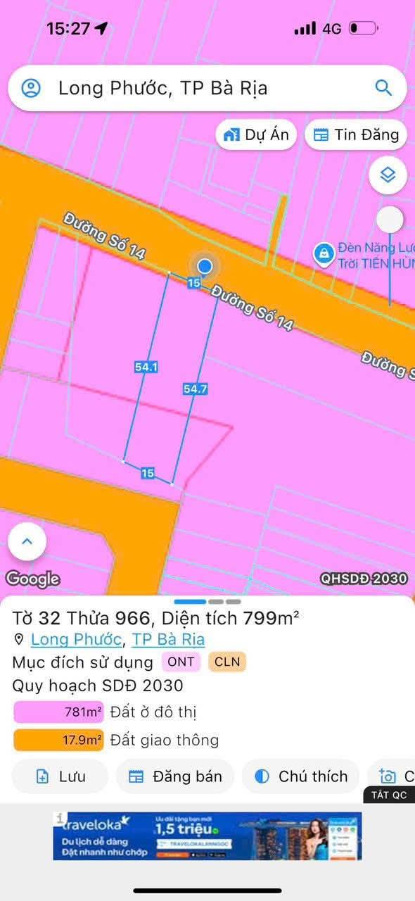 Lô Biệt Thự Vườn Đường Số 14 Long Phước 799m² giá 4 tỷ - Không thể bỏ lỡ!