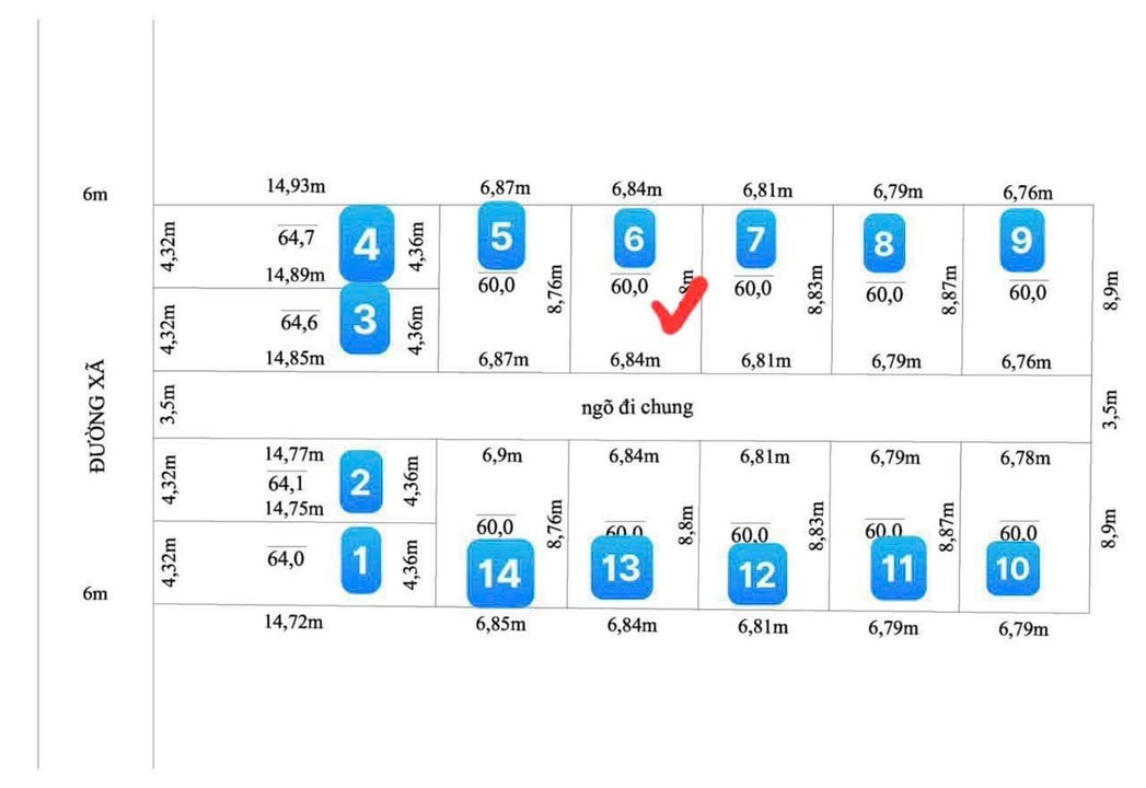 Đất nền 60m² TDP Bắc, Tân Tiến, An Dương - Giá chỉ 900 triệu, vị trí đẹp!