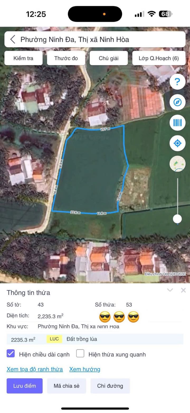 Đất nền TDP Tân Kiều, Ninh Hoà 2235m² giá 1 tỷ - Cơ hội đầu tư hấp dẫn!