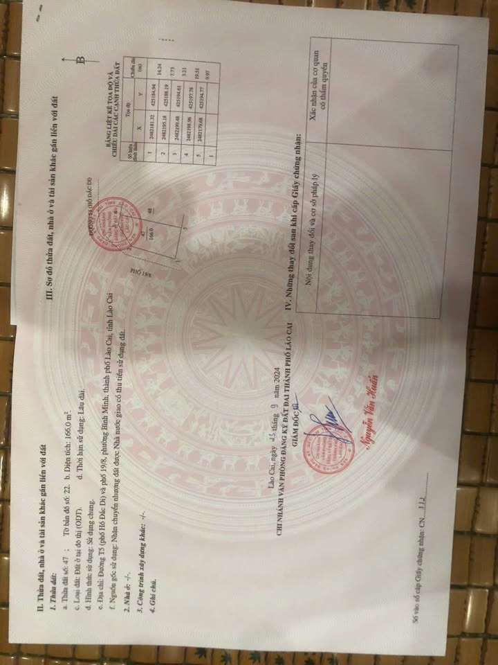 Đất nền 166m² tại Lào Cai - Giá chỉ 4.068 tỷ - Cơ hội đầu tư sinh lời!