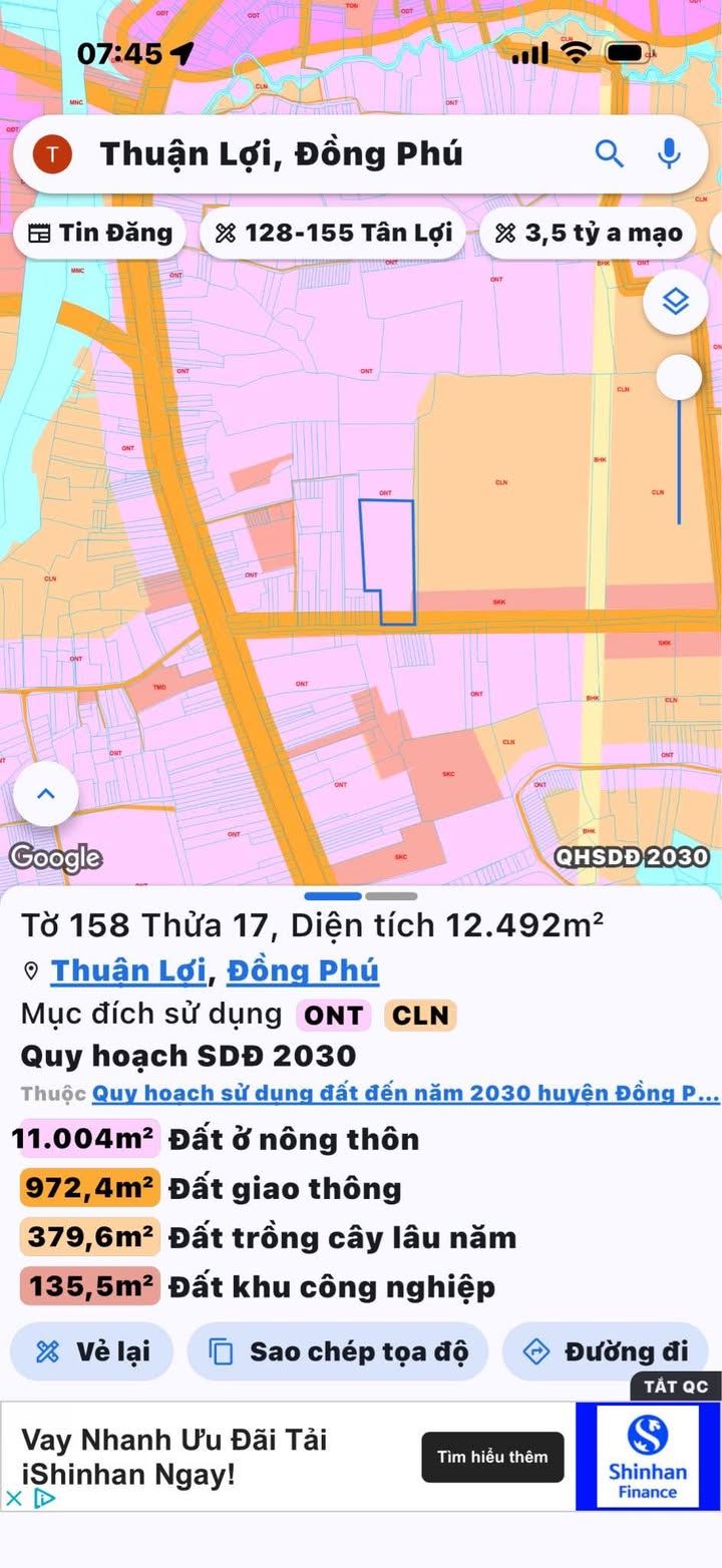Đất nền 1ha mặt tiền 12m tại Đồng Phú - Giá chỉ 5 tỷ thương lượng!