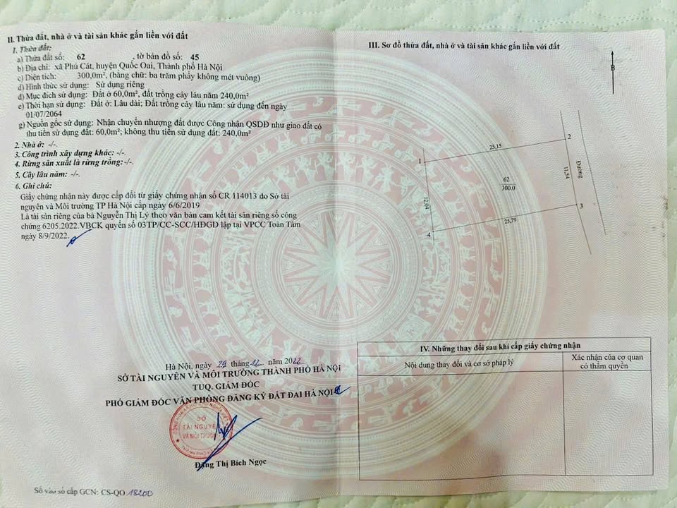 Đất thổ cư Phú Cát, Quốc Oai 300m² - Đầu tư sinh lời hấp dẫn!