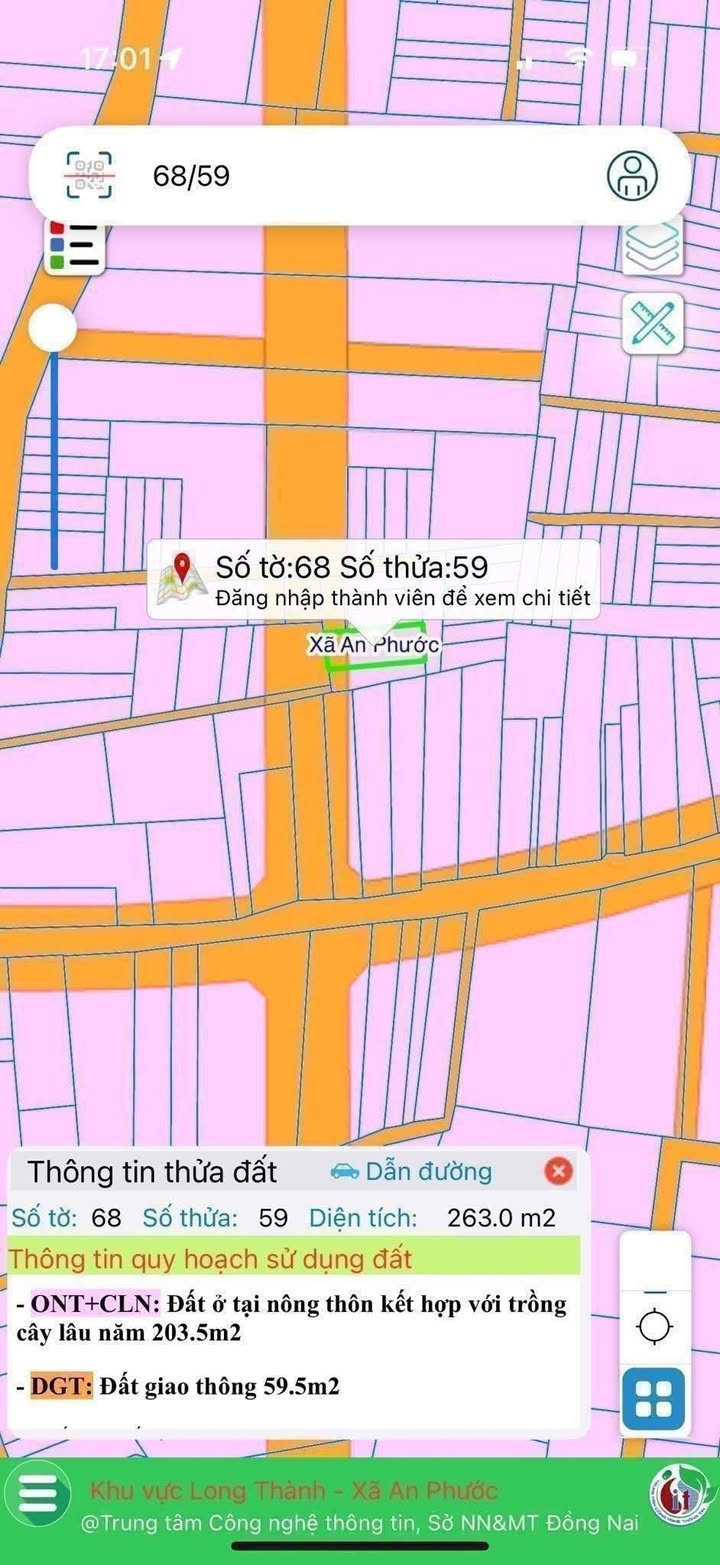 Đất thổ cư 263m² xã An Phước - Giá 4 tỷ, mặt tiền xe hơi vào tận nơi!