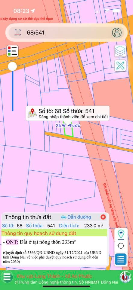 Đất nền An Phước 233m² giá 3 tỷ - Khu dân cư đông đúc, ô tô vào tận nơi!