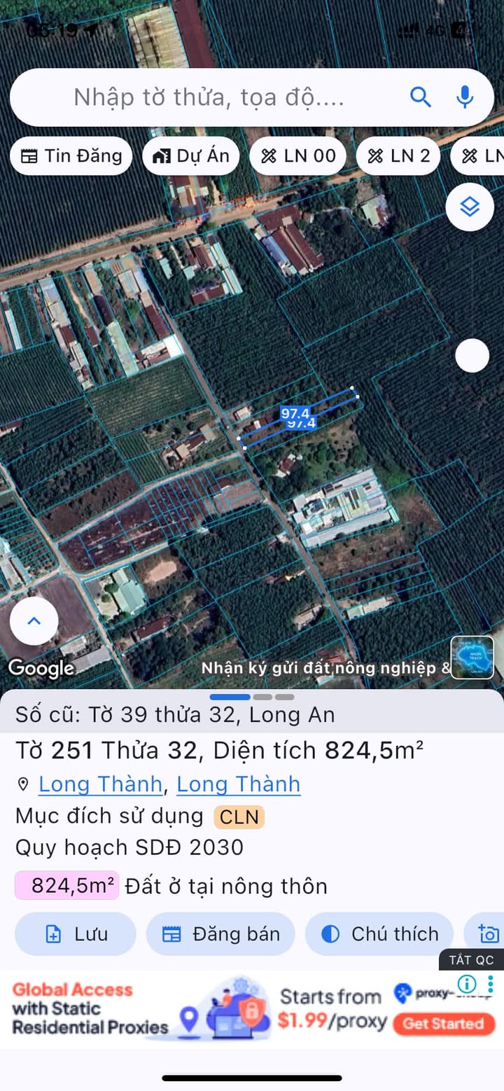 Đất nền Long Thành, Đồng Nai 824m² chỉ 3 tỷ - Sổ hồng chính chủ