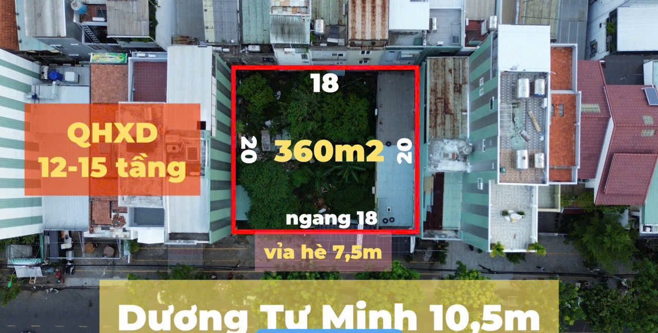 Đất dự án mặt tiền Dương Tự Minh 360m² giá thỏa thuận - Cách biển chỉ 300m!