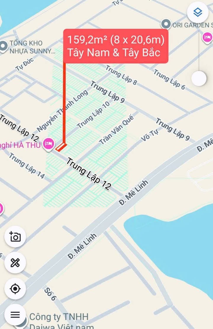 Đất góc 2 mặt tiền 159,2m² tại Đà Nẵng - Giá 8,65 tỷ, thương lượng!