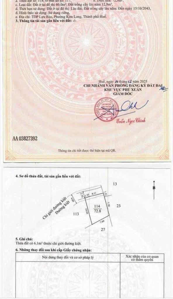 Lô đất Kim Long, Huế 72m² giá chỉ 700 triệu - Cơ hội đầu tư tuyệt vời!