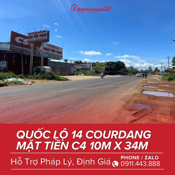 Bán nhà mặt tiền Quốc Lộ 14, xã Cuôr Đăng, huyện Cư M'gar, 340m² - Kinh doanh sầm uất!