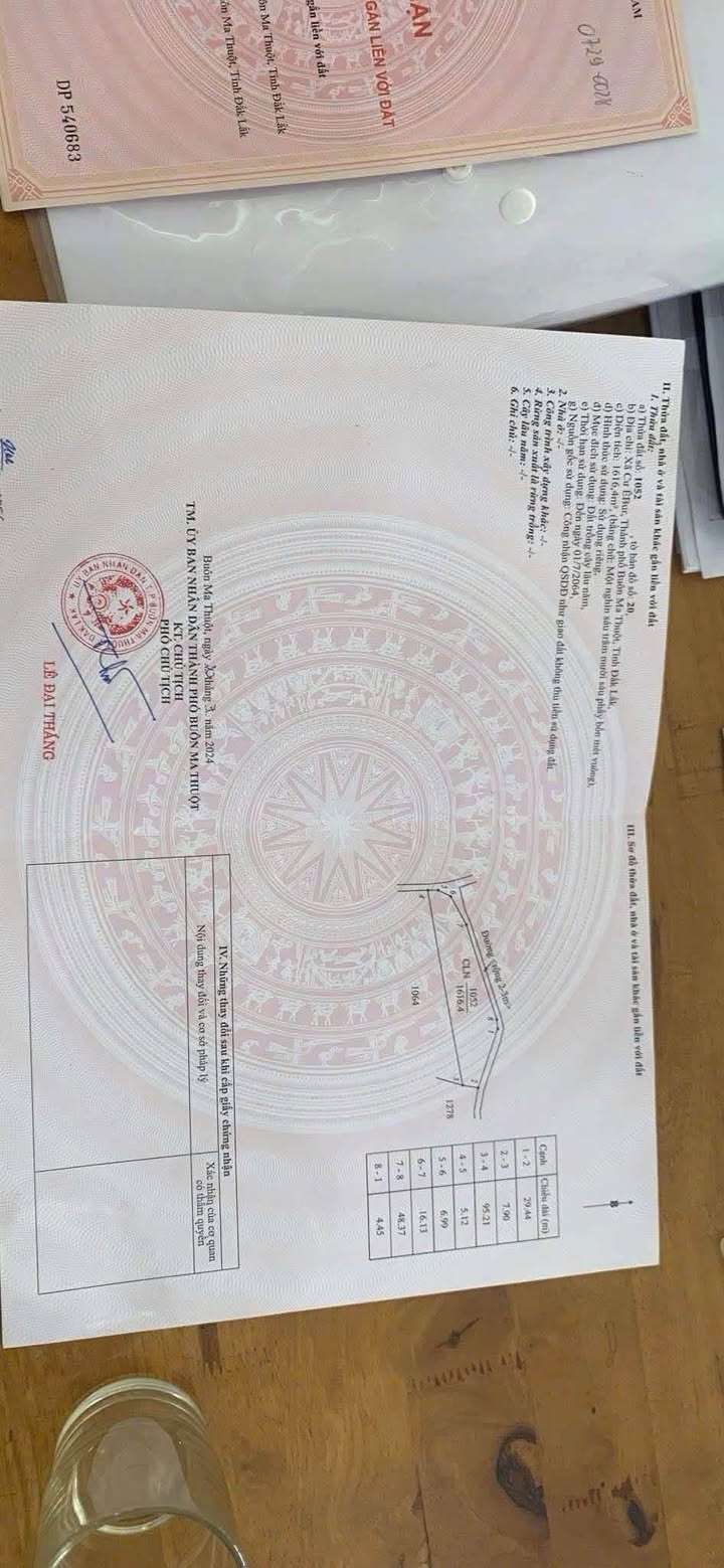 Đất nông nghiệp 1616m² tại Buôn Ma Thuột - Giá chỉ 650 triệu!