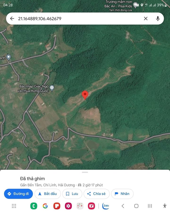 Đất rừng 19,3ha tại phường Bến Tắm, TP Chí Linh - Giá chỉ 12 tỷ