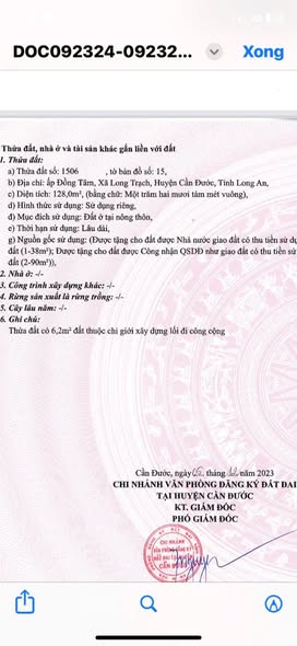 Đất nền Long Trạch 125m² giá 850 triệu - Chính chủ bán gấp!