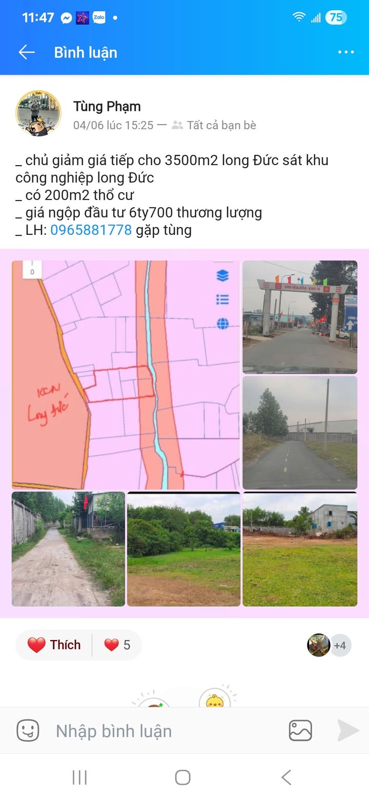 Đất nền Long Đức, Long Thành 3500m² giá 6.3 tỷ - Sổ đỏ chính chủ, thương lượng ngay!