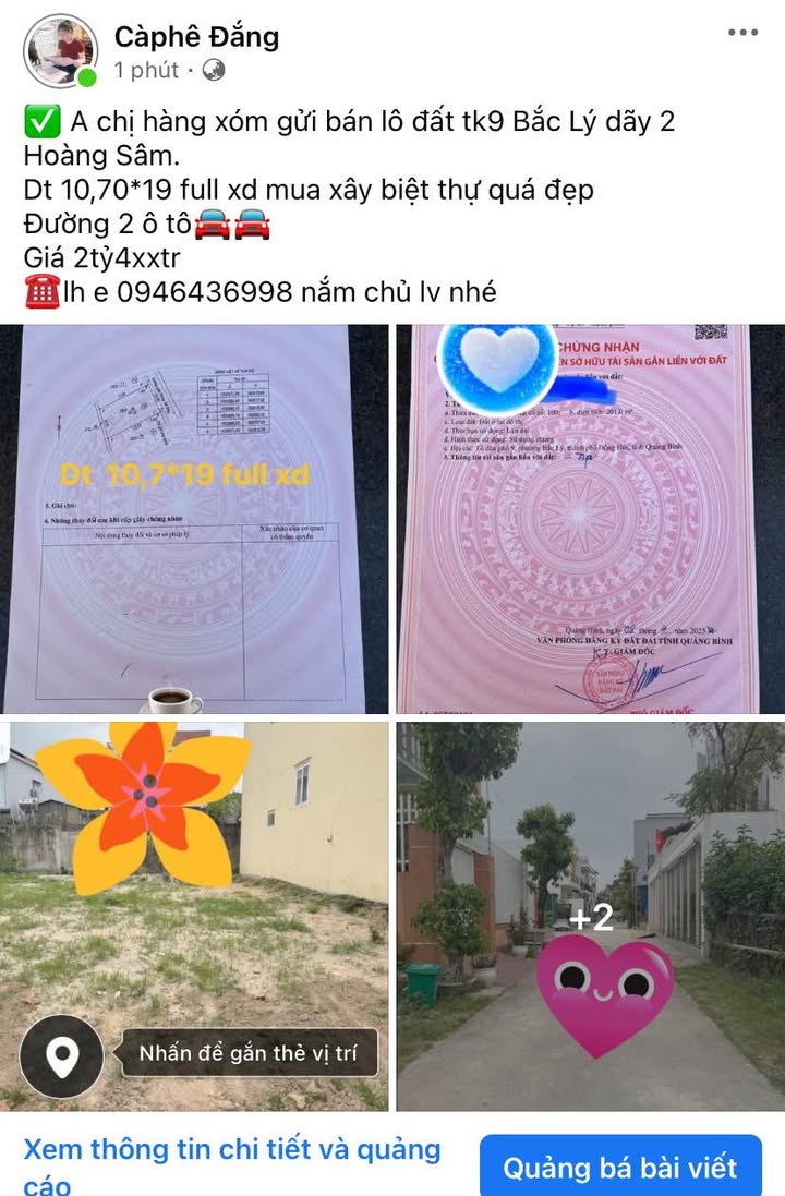 Đất nền đẹp tại đường Hoàng Sâm, Bắc Lý 203.33m² giá 2.4 tỷ - Cơ hội đầu tư lý tưởng!