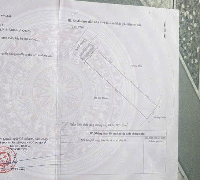 Đất nền đẹp tại Ngõ 213 Đông Khê 131m² - Phù hợp xây biệt thự sân vườn!