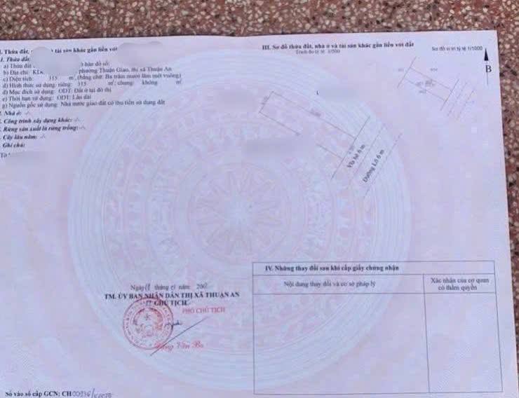 Đất nền phường Thuận Giao 630m² giá 25 tỷ - Cơ hội đầu tư tuyệt vời!