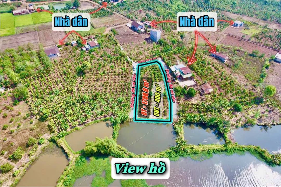 Farm đất nền Ea Ning, Cư Kuin 1788.8m² giá 2 tỷ - View hồ tuyệt đẹp!