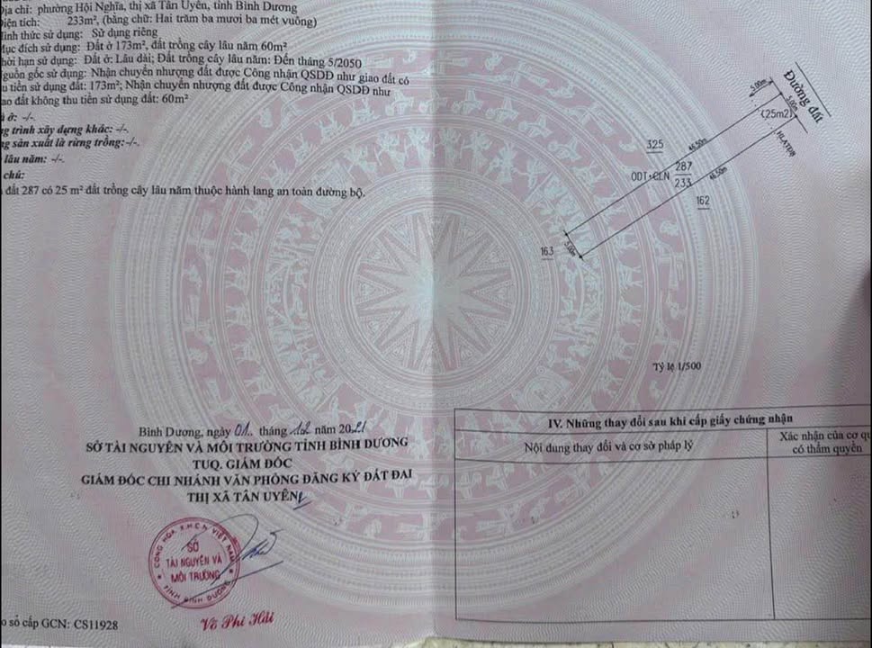 Đất nền Hội Nghĩa Tân Uyên 173m² giá 2 tỷ - Mặt tiền đường nhựa kinh doanh