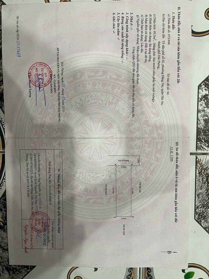 Đất mặt ngõ 417 Đằng Hải, Hải An 69m² giá 2.967 tỷ - Khu dân cư đông đúc!