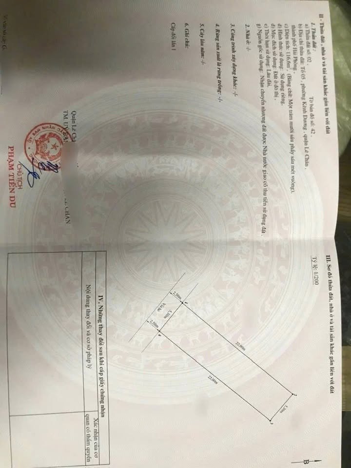 Đất nền Đoàn Kết, Lê Chân, Hải Phòng 116m² - Chuyển nhượng gấp, giá tốt!