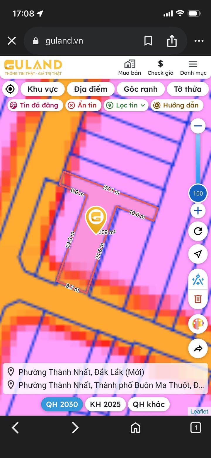 Bán lô đất Thổ cư 50m² tại Buôn Ma Thuột - Giá chỉ 2.8 tỷ, vị trí đẹp