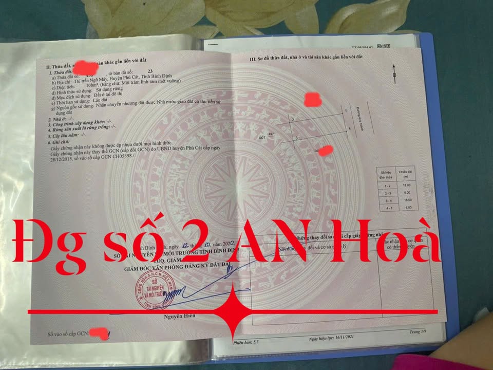 Đất nền đường số 2, thị trấn Ngô Mây, Phù Cát 108m² giá 700 triệu - Đầu tư sinh lời ngay!