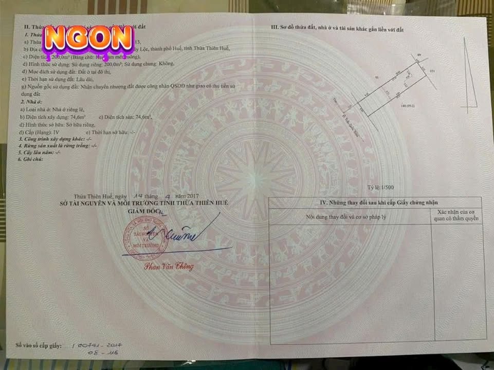 Đất nền mặt tiền đường Trần Quốc Toản, Huế 200m² giá 6 tỷ - Hàng hiếm cho nhà đầu tư!