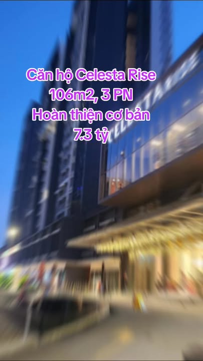 Căn hộ Celesta Rise Nhà Bè 106m² giá 7.3 tỷ - View hồ bơi thoáng mát!