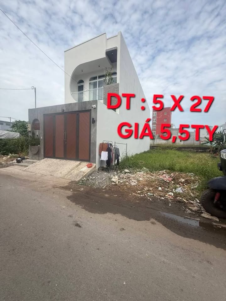 Đất thổ cư Bà Điểm 135m² giá 5.5 tỷ - Sổ hồng riêng, xây dựng ngay!