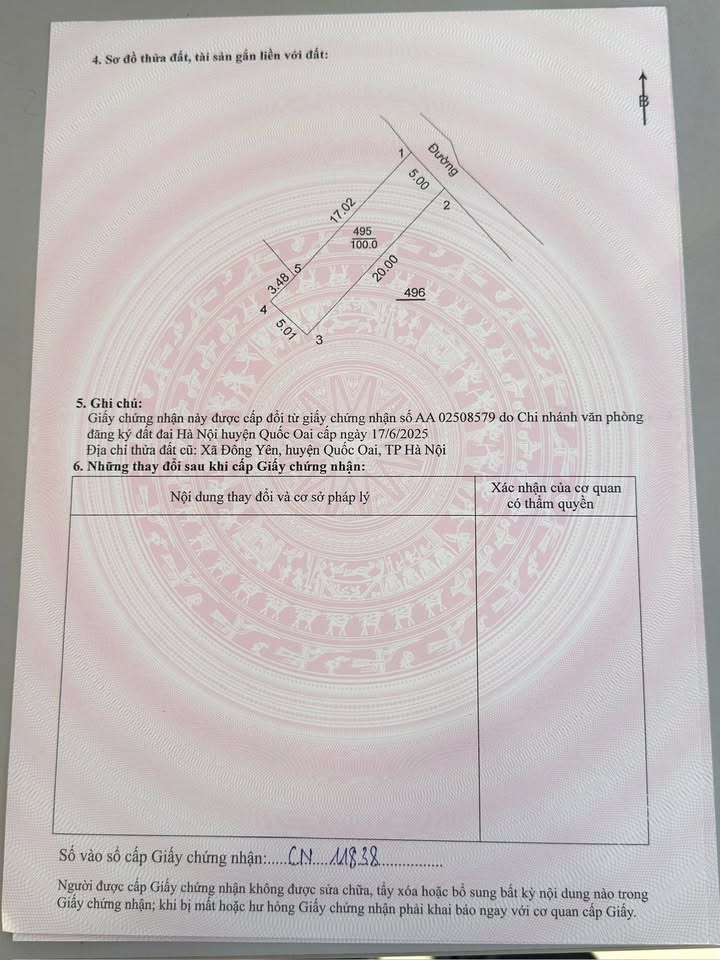 Đất thổ cư 100m² tại thôn Đông Hạ, Quốc Oai - Sổ đỏ chính chủ, giá thỏa thuận!