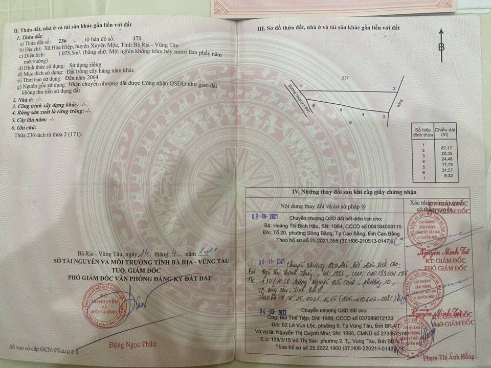 Đất nền Hòa Hiệp Xuyên Mộc 3600m² giá chỉ 650 triệu - Cơ hội đầu tư tuyệt vời!