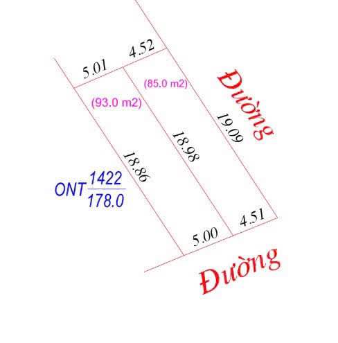 Đất thổ cư Nghi Thạch 89m² giá 1 tỷ - Đường thông thoáng, gần chợ!