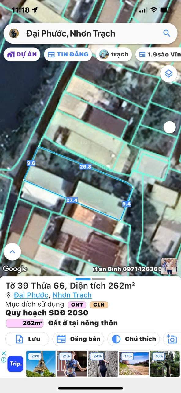 Đất thổ cư Đại Phước Nhơn Trạch 138m² giá 2.76 tỷ - Vị trí đắc địa gần nhiều tiện ích