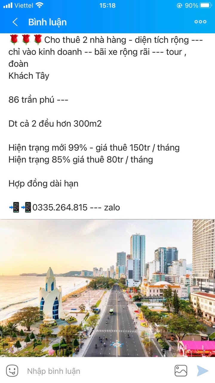 Cho thuê mặt bằng kinh doanh tại Nha Trang 650m² - Giá ưu đãi chỉ 75 triệu/tháng!