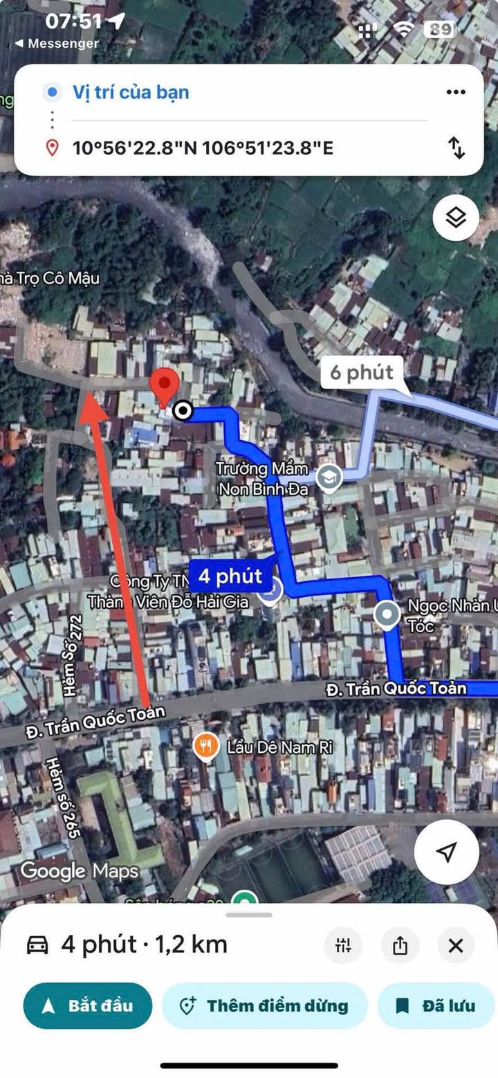 Đất thổ cư Phường Bình Đa 60m² giá 2.15 tỷ - Vị trí thuận lợi gần Dốc Nguyễn Huệ!