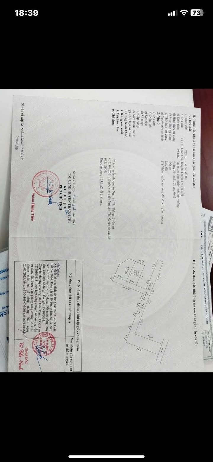 Đất nền Tả Thanh Oai 39m² giá chỉ 1.7 tỷ - Cơ hội sở hữu sổ đỏ chính chủ!