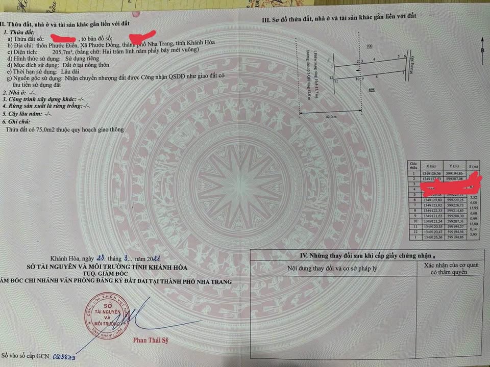 Đất mặt tiền đường tỉnh lộ Ba, Nha Trang 205m² giá 4 tỷ - Tiềm năng kinh doanh lớn!