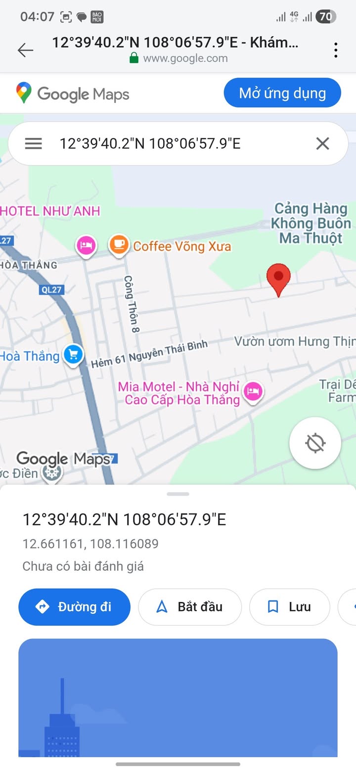 Đất nền Hòa Thắng Buôn Ma Thuột 122m² giá 1.2 tỷ - Đầu tư sinh lời ngay!