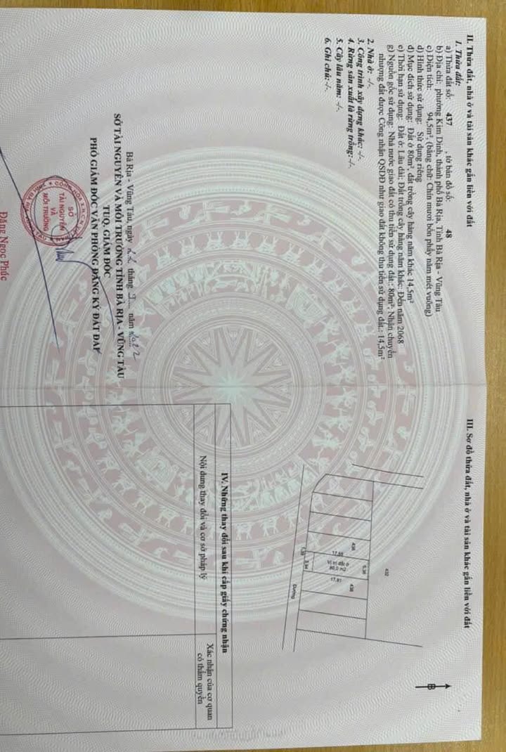 Đất liền kề Kim Dinh, Bà Rịa - Vũng Tàu 283m² giá 5 tỷ - Đầu tư sinh lời ngay!