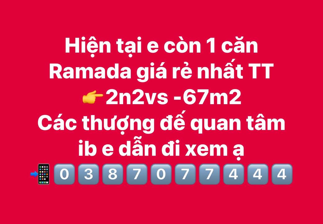 Căn hộ Ramada Hạ Long 67m² giá thỏa thuận - Cơ hội đầu tư hấp dẫn!